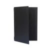 Fekete textilbőr gumis étlaptartó, A5 méretű, logónyomással