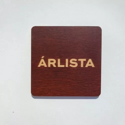 Árlista kártya, öntapadós, sötétbarna