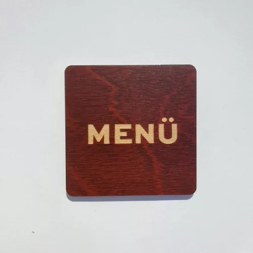 Étlap kártya, öntapadós, sötétbarna