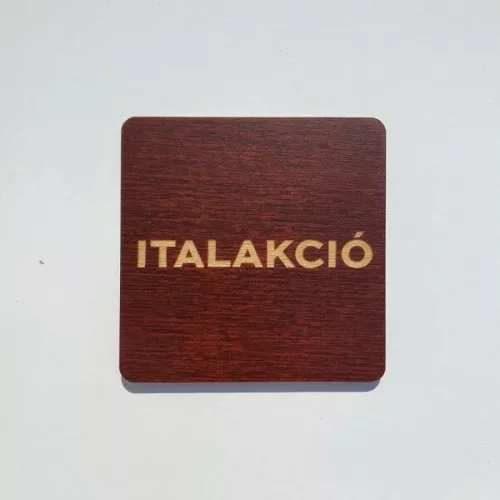 Italakció kártya, öntapadós, sötétbarna