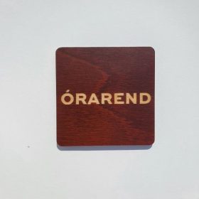 Órarend kártya, öntapadós, sötétbarna