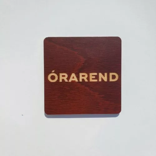 Órarend kártya, öntapadós, sötétbarna