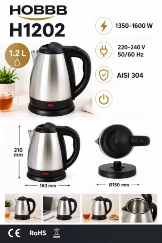 HOBBB Silkeborg Wasserkocher, 1,2 l