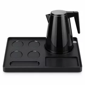   HOBBB Hadsund Tablett + Holstebro H1206 Black Wasserkocher, 1,2 l – Set