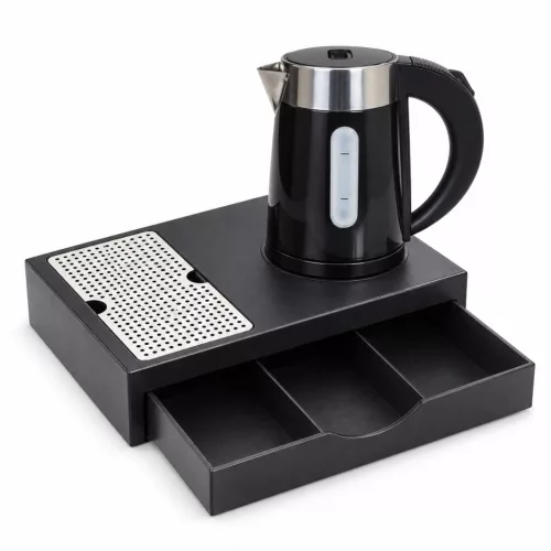 HOBBB Sæby Tablett + H1262 Black Wasserkocher, 0,6 l – Set