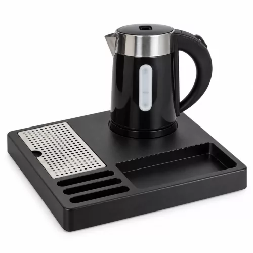 HOBBB Assens Tablett + H1262 Black Wasserkocher, 0,6 l – Set