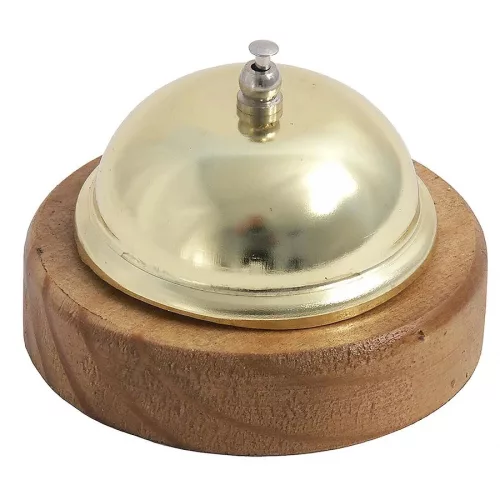Rezeptionsglocke – goldfarben, 9 cm