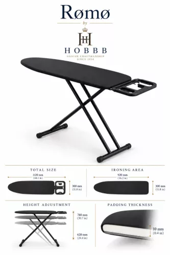 HOBBB Rømø Bügelbrett, Schwarz