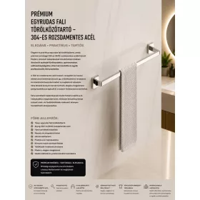   Premium-Handtuchstange zur Wandmontage – Edelstahl 304 (K10-128-01)