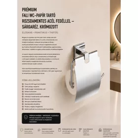   Premium-Toilettenpapierhalter mit Edelstahldeckel zur Wandmontage – Messing, verchromt