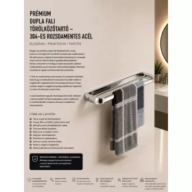   Premium-Doppel-Handtuchhalter zur Wandmontage – Edelstahl 304