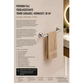   Premium-Handtuchhalter zur Wandmontage – massives Messing, verchromt, 30 cm