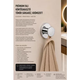 Premium-Bademantelhaken – massives Messing, verchromt