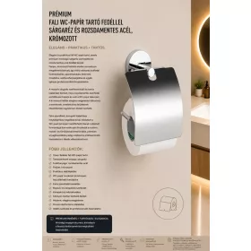   Premium-Toilettenpapierhalter mit Deckel zur Wandmontage – Messing und Edelstahl, verchromt