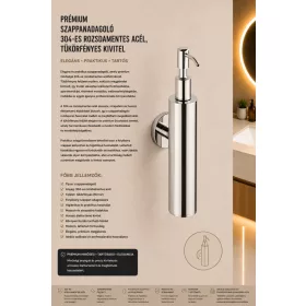 Premium-Seifenspender – Edelstahl 304, hochglanzpoliert