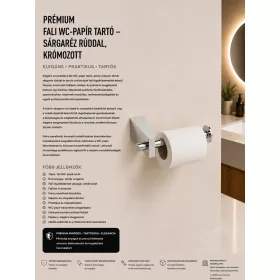   Premium-Toilettenpapierhalter zur Wandmontage – mit massiver Messingstange, verchromt