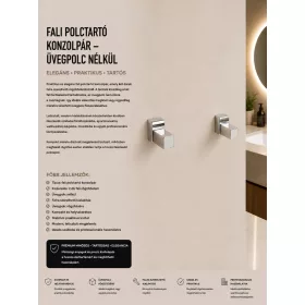 Wand-Regalhalter-Paar – ohne Glasablage