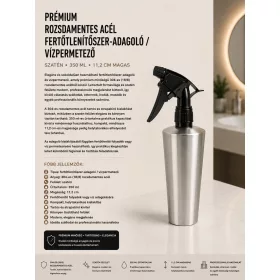   Premium-Desinfektionsmittelspender / Wassersprüher aus Edelstahl – satiniert, 350 ml