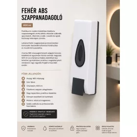 Seifenspender aus weißem ABS – 600 ml