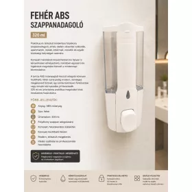 Seifenspender aus weißem ABS – 320 ml
