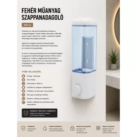 Seifenspender aus weißem Kunststoff – 400 ml