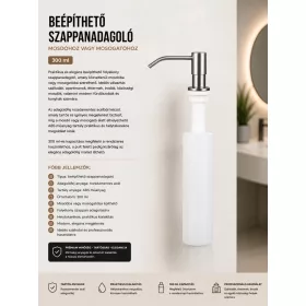 Einbau-Seifenspender für Waschtisch und Spüle – 300 ml