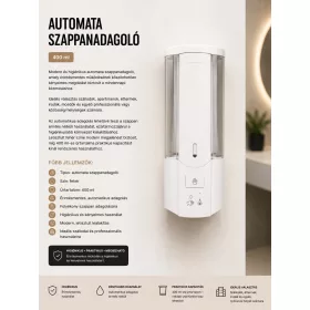 Automatischer Seifenspender – weiß, 400 ml
