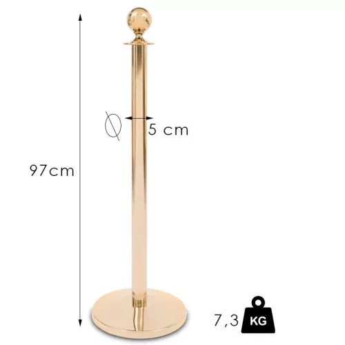 Köteles kordonoszlop arany színű, 7,3kg (KOA)