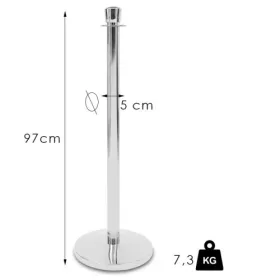 Köteles kordonoszlop króm színű, 7,3kg (KOK)