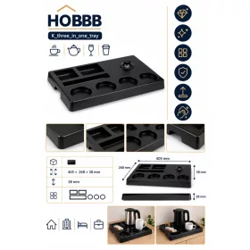 HOBBB Mariager Gästetablett, Schwarz