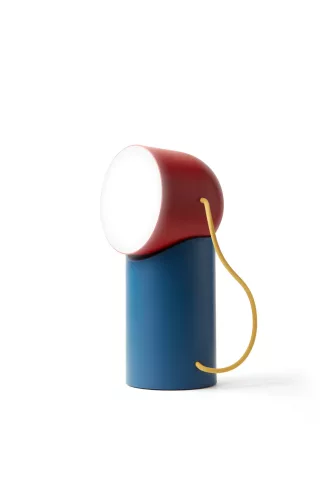 Lexon Orbe Portable Led Lamp with movable head - blue/red/yellow