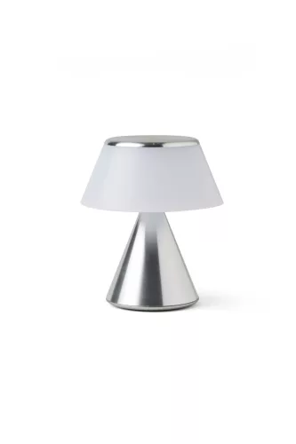 Lexon Luma S Mini continuously synchronizable Led Lamp - aluminum