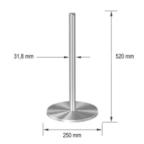 Múzeumi köteles kordonoszlop króm színű, 3,7kg (MOK)