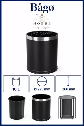 HOBBB Bågø Mülleimer für Gästezimmer, 10 l