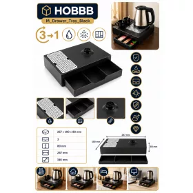 HOBBB Sæby Gästetablett, Schwarz