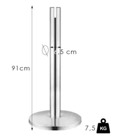  Normál króm szalagos kordonoszlop, 2.4m, szalag nélkül (NOK)