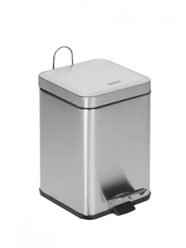 Mediclinics Würfel, Edelstahl-Tretmülleimer 6L - Satin