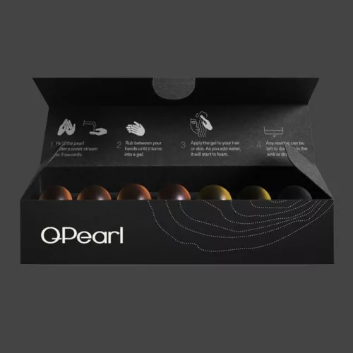 7 Qpearl in einer Box (5 Duschgels, 2 Shampoos)