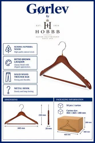 HOBBB Gørlev Kleiderbügel, Retro