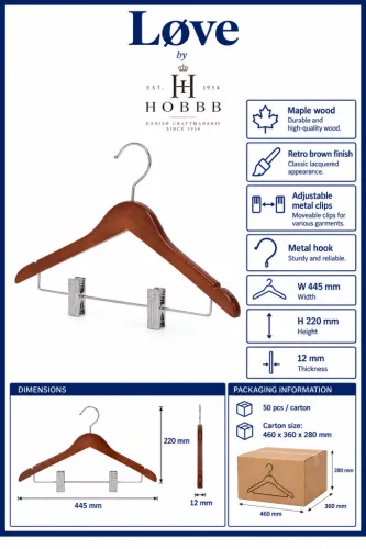 HOBBB Løve Kleiderbügel, Retro