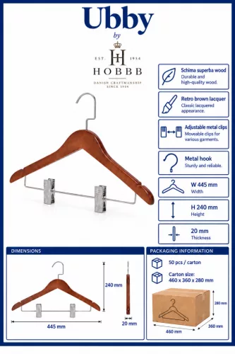 HOBBB Ubby Kleiderbügel, Retro