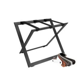 SCURO bőröndtartó állvány Fekete acél