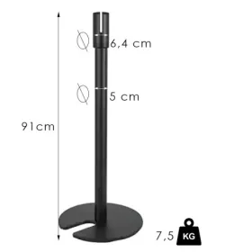   Sorolható szalagos kordonoszlop, 2.4m, szalag nélkül (SOF)