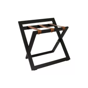 STAND+ bőröndtartó állvány háttámlával Fekete