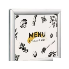   Basic Snap Frame Aluminium-Plakatrahmen 25 mm, A3, mit eckiger Ecke, silber