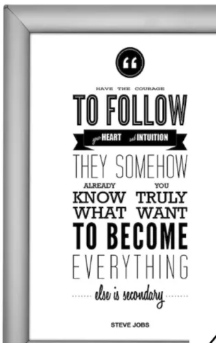 Basic Snap Frame Aluminium-Plakatrahmen 25 mm, A4, mit eckiger Ecke, silber