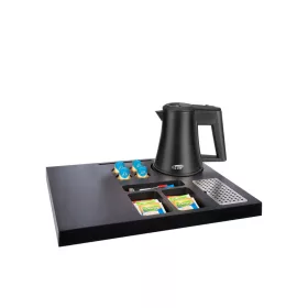   Siesta tálca 0,5L-es fekete vízforralóval, csésze nélkül