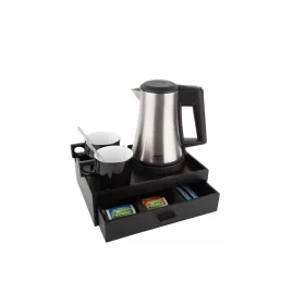  Smart tálca 0,5L-es vízforralóval és 2 fekete csészével