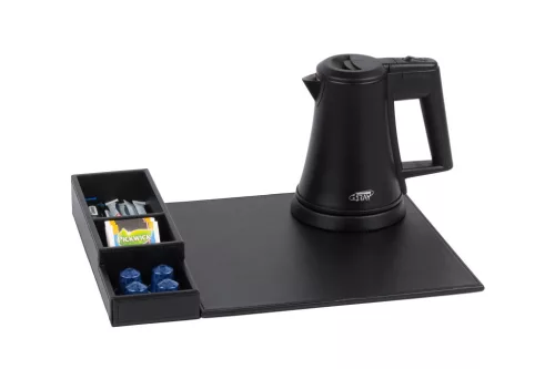 Snap tálca 0,5L-es fekete vízforralóval, csésze nélkül