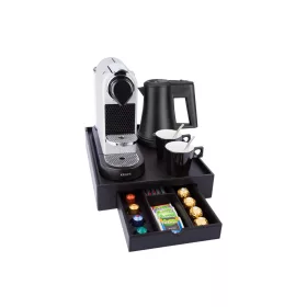   Space tálca 0,5L-es fekete vízforralóval és 2 fekete csészével